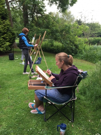 Painting in the park